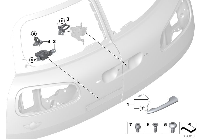 Rear Trunk Boot Lid Lock Latch 51247337576 Compatible With MINI (F55) | MINI / COOPER & MINI (F56) | MINI / COOPER &  MINI CLUBMAN (F54)
