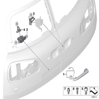 Rear Trunk Boot Lid Lock Latch 51247337576 Compatible With MINI (F55) | MINI / COOPER & MINI (F56) | MINI / COOPER &  MINI CLUBMAN (F54) (2014-22)