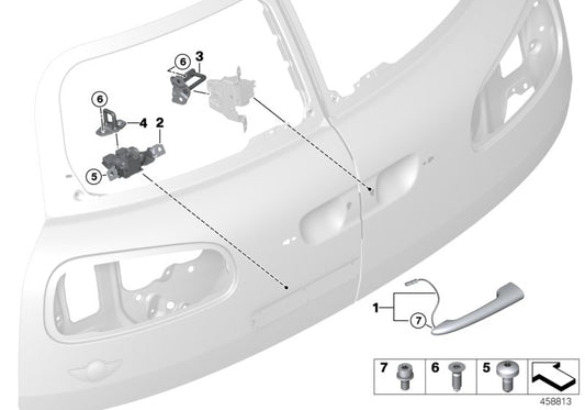Rear Trunk Boot Lid Lock Latch 51247337576 Compatible With MINI (F55) | MINI / COOPER & MINI (F56) | MINI / COOPER &  MINI CLUBMAN (F54) (2014-22)
