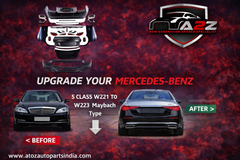 A To Z Compatible With Mercedes Benz S Class W221 (2006-2014) Το W223 2023+ Lci Maybach Upgrade Facelift Conversion Body Kit Bumper Hood Headlight Taillight CC-6365 (Shipping Cost Not Included In Price)