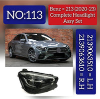 Headlight Headlamp Left A2139063510 & Right A2139063610 (Without Blaster) Compatible With MERCEDES-BENZ E-CLASS (W213) (2020-2023) Tag No.113