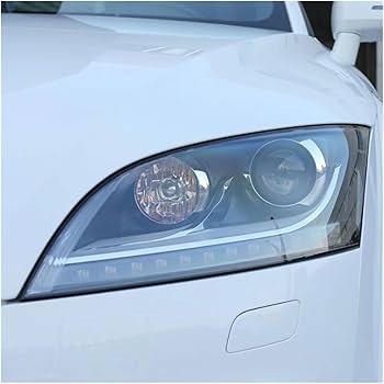 Car Front Headlight Transparent Lamp Sade Glass Headlight Lens Cover Compatible For AUDI TT 2011-2014