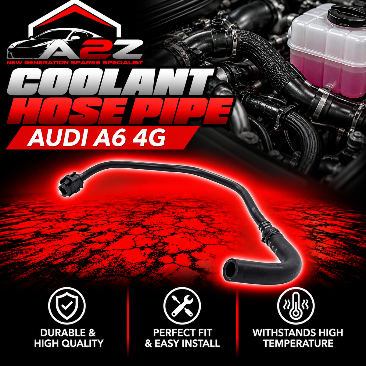 Coolant Hose Pipe 4G0121081FE Compatible With  Audi A6 4G Tag No.655