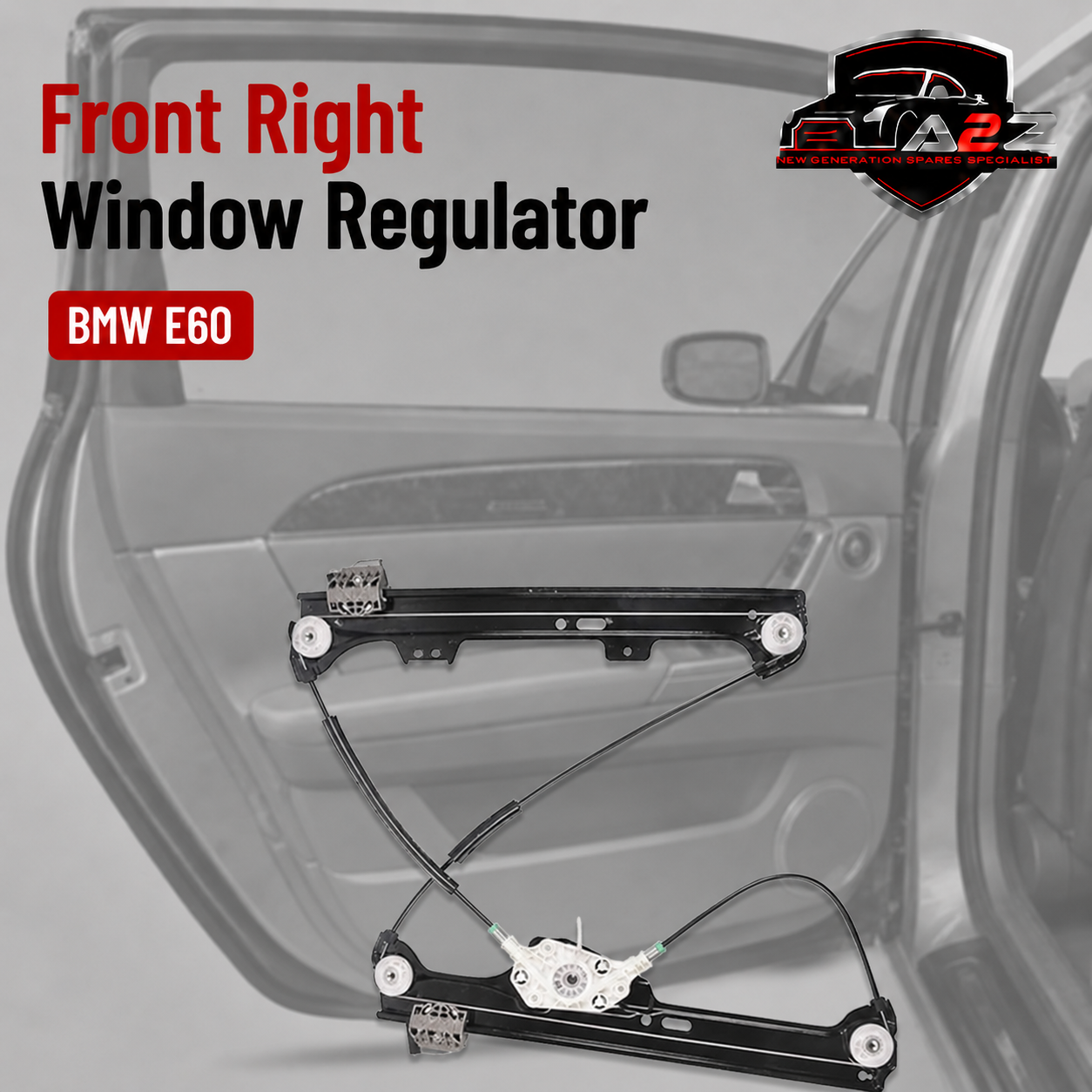 Front Right Window Regulator 51337184384 Compatible With BMW E60