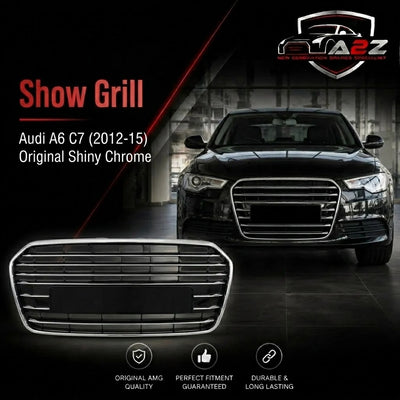 Show Grill  Compatible With  Audi A6 C7(2012-15) Original Shiny Chrome Tag 51