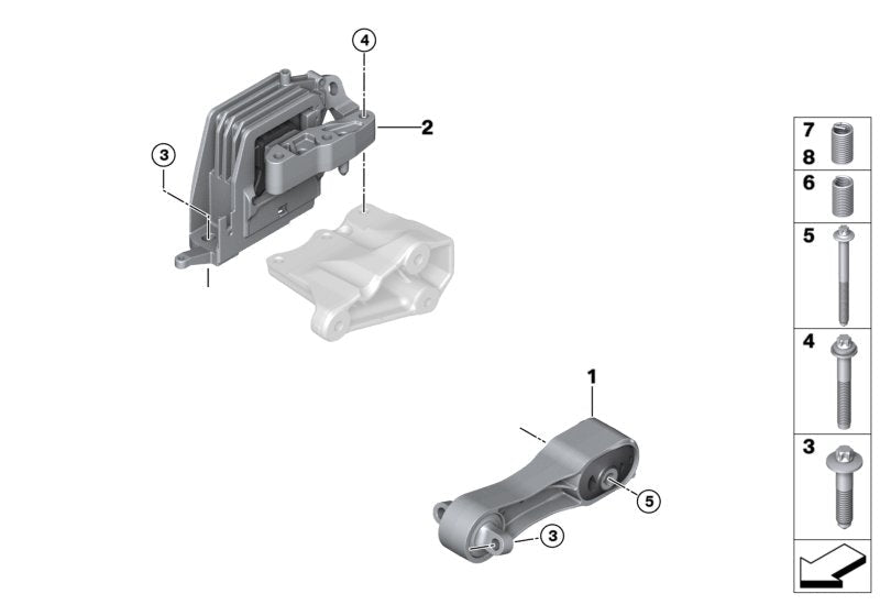 Main Engine MTG 22116875632  Compatible With BMW X1 (F48)