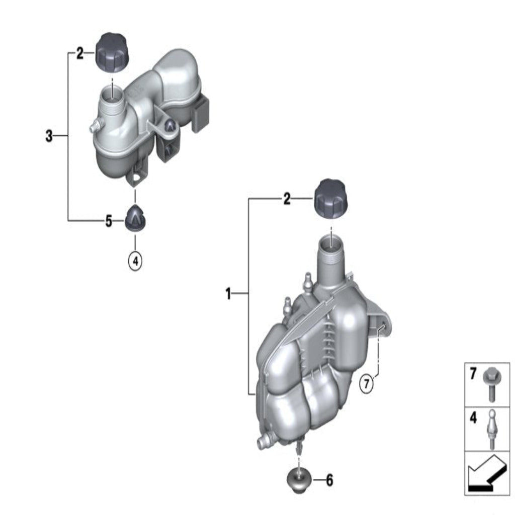 Coolant Bottle 17137617362 17138687503 8687503 Compatible With BMW X1 F48  Tag-B-18