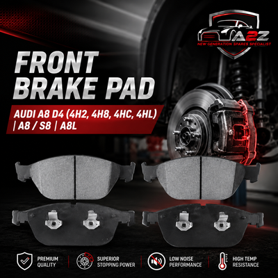 Front Brake Pad 4H0698151H 2516002 P85128 Compatible With AUDI A8 D4 (4H2, 4H8, 4HC, 4HL) | A8 / S8 | A8L