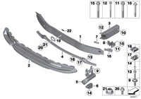 Front Bumper Member 51117255393 Compatible With BMW 1 series F20/3 series F30 (2012-2018)