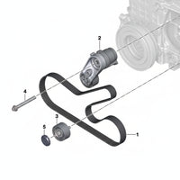 Belt Tensioner With Pulley 11288604266 11287589365 11287589361 Compatible with BMW 3 Series (F30, F80) & 5 Series (F10) & 7 Series (F01, F02, F03, F04) & X5 (E70)