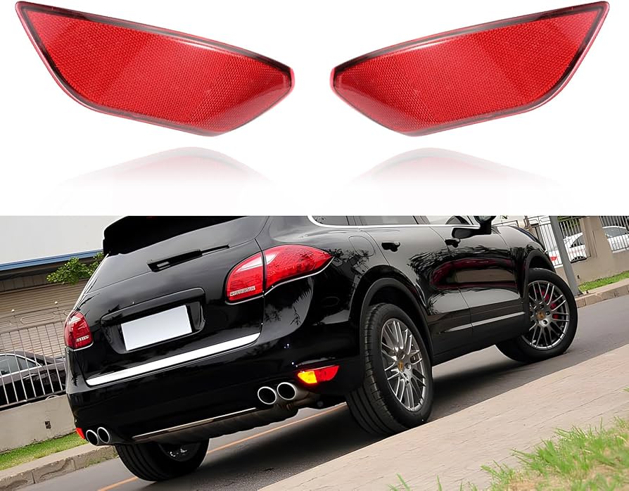 Rear Bumper Reflector Compatible With PORSCHE CAYENNE Rear Bumper Reflector Left 95863110500 & Right 95863110600 Tag-RB-157