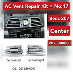 Center AC Conditioner Air Vent Grill Outlet Tab Clip Repair Kit 2078300000 Compatible With MERCEDES BENZ E-CLASS C207 Tag-ACR-17