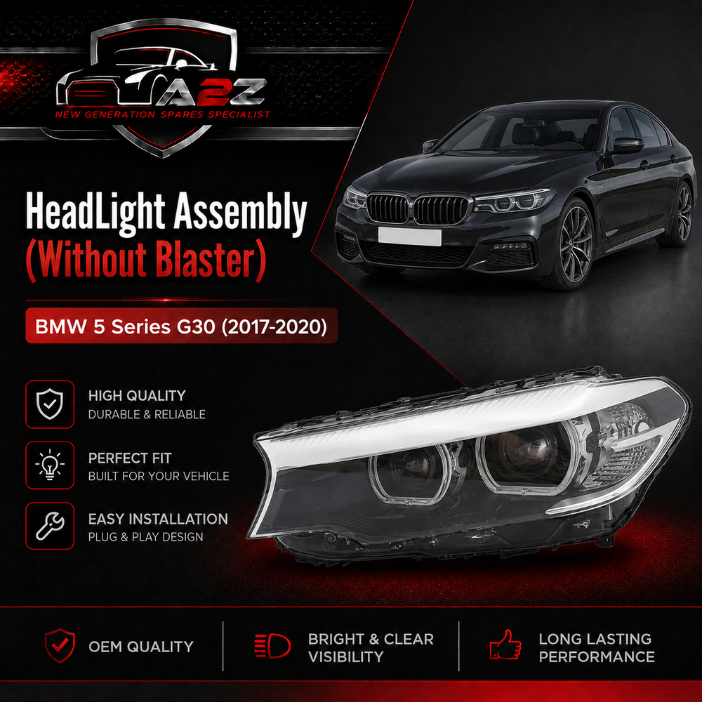 Complete Headlight Assy Left 63117214959 & Right 63117214960 (Without Blaster) Compatible With BMW 5 Series G30 (2017-2020) Tag No.64