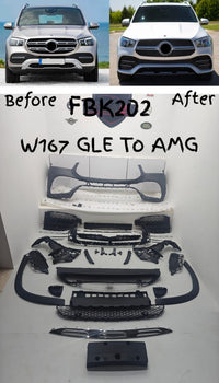 Front Bumper Kit Compatible With Mercedes Benz W167 GLE Upgrade To Mercedes Benz AMG (2020-2024) FBK.202 (Shipping Cost Not Included In Price)