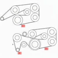 Multi Rib Belt Kit 6PK2155K1 Compatible With MERCEDES-BENZ C-CLASS (W204) CLS (C218) E-CLASS (W212) (CONTINENTAL)