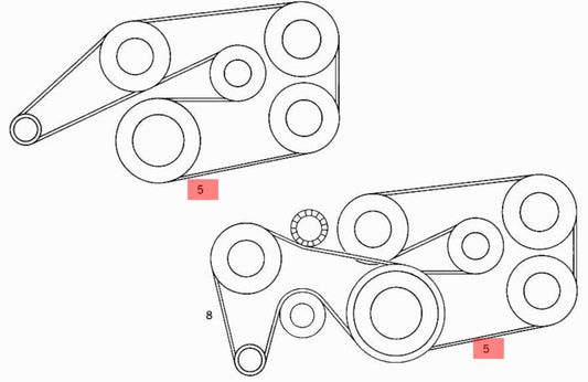 Multi Rib Belt Kit 6PK2155K1 Compatible With MERCEDES-BENZ C-CLASS (W204) CLS (C218) E-CLASS (W212) (CONTINENTAL)