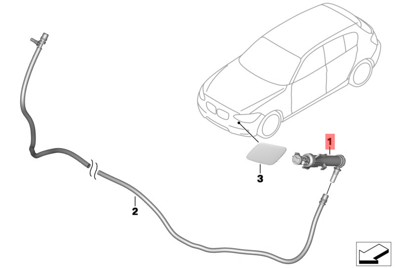 Headlight Washer Nozzle Left 61677275657 & Right 61677275658 Compatible With BMW 3 Series F30