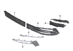 Front Bumper Lower Grill 51117409549 Compatible With BMW BMW  5 SERIES G30 Tag No.69