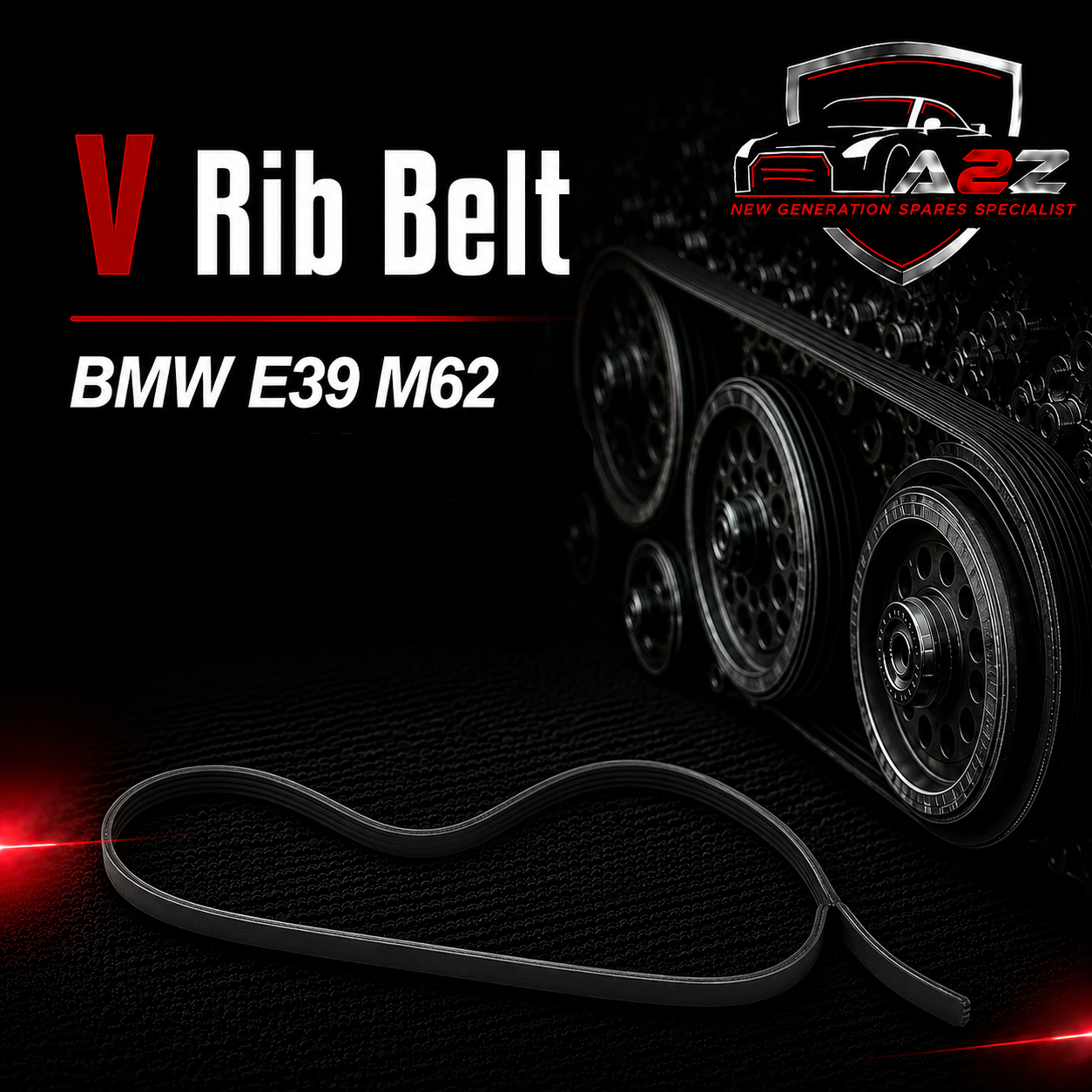 Ribbed V-Belt 11281435280 Compatible With BMW E39 M62