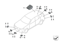 Parking Distance Control Sensors 66209274427 For BMW X1 F48, X5 F15 Tag-PS-12