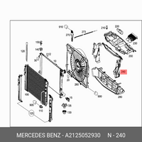 Radiator Fan Bracket A2125052930 2125052930 Compatible With Mercedes Benz (W212) E-Class (2010-2016) Tag No.847