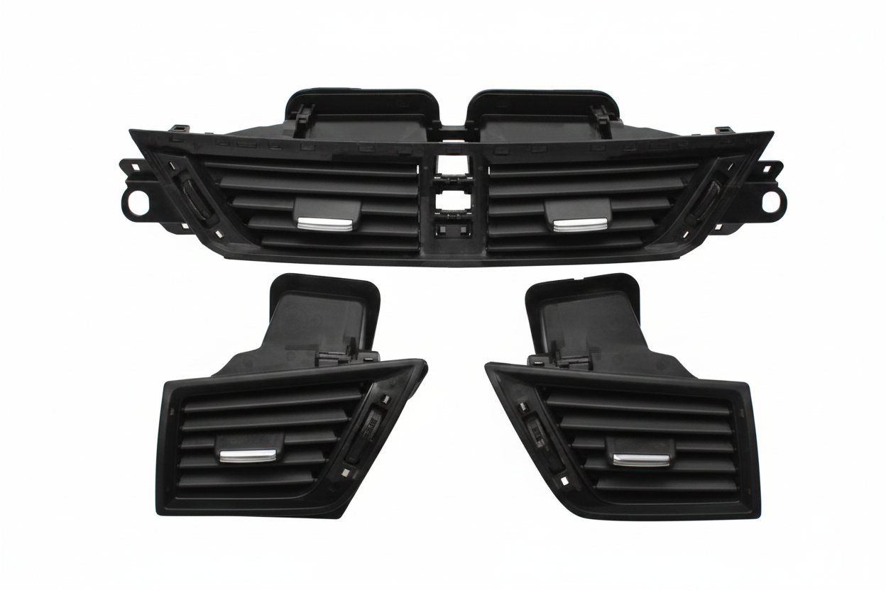 Black Ac Vent Grille Assembly Center & Left & Right Compatible With BMW X1 E84