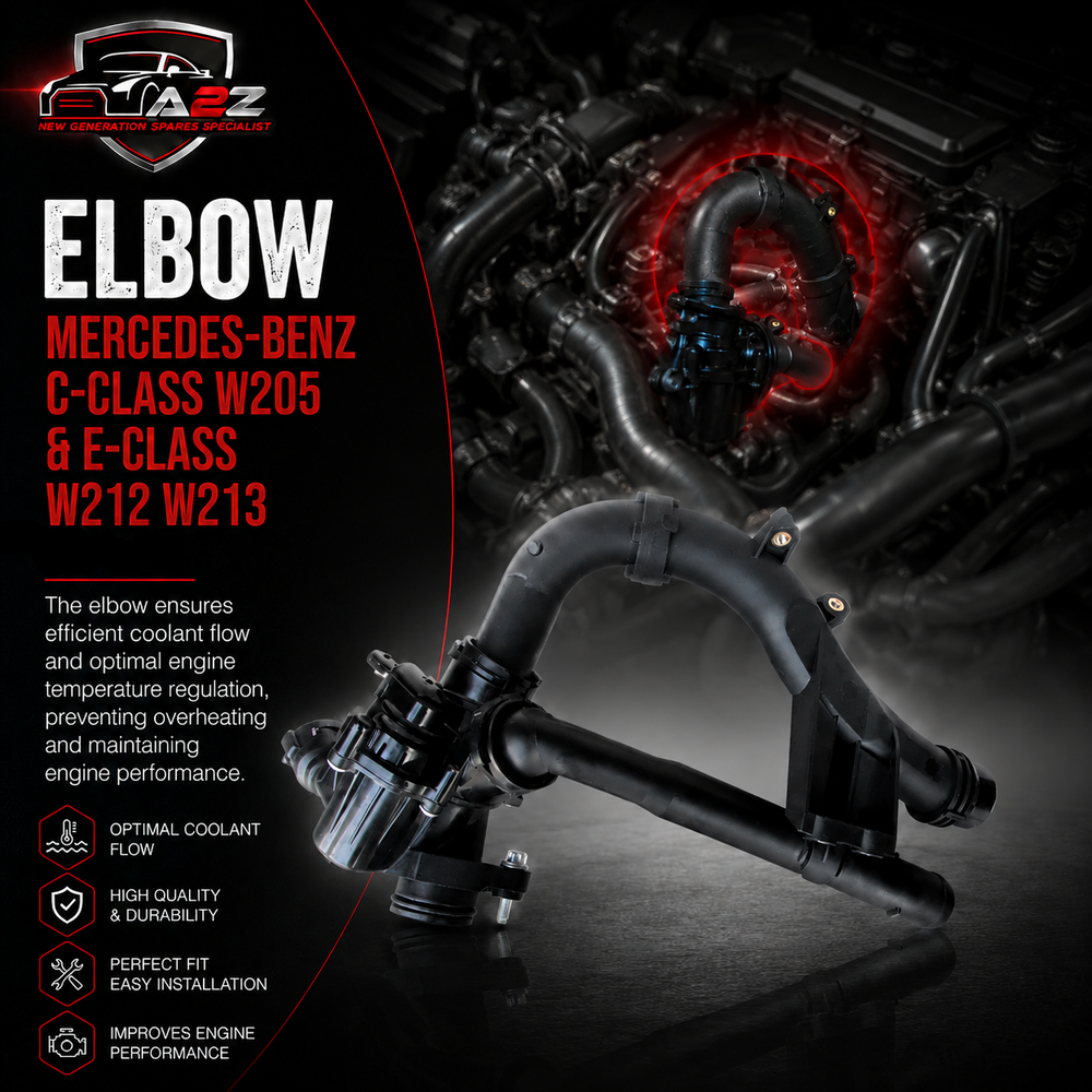 Elbow (Thermostat) 2742000715 2742003400 Compatible With MERCEDES-BENZ C-CLASS W205 & E-CLASS W212 W213 Tag-E-25