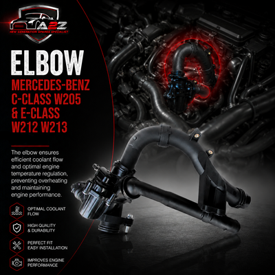 Elbow (Thermostat) 2742000715 2742003400 Compatible With MERCEDES-BENZ C-CLASS W205 & E-CLASS W212 W213 Tag-E-25