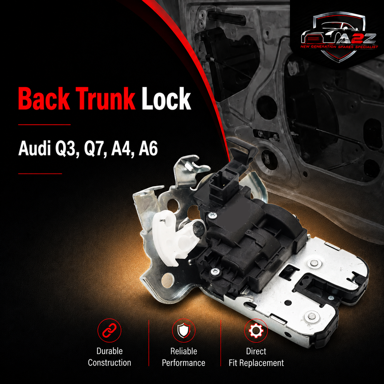 Back Trunk Lock 8R0827505 8R0827505A SM2441 V10850008 Compatible With Audi Q3, Q7, A4, A6