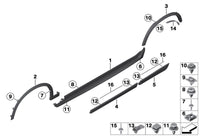 Front Left Wheel Arch (EYEBROW) 51778052073 Compatible With BMW X3 F25 2014-18 Tag-65