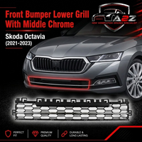 Front Bumper Lower Grill With Middle Chrome 5E3853677A 5E3853551 Compatible With Skoda Octavia (2021-2023) Tag No.503