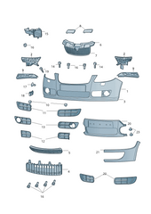Front Bumper 5JN807221 Compatible With Volkswagen POLO (2022)