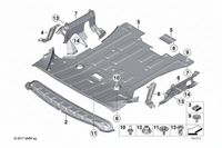 Underhood Shield Adaptor 51758059851 Compatible With BMW For X3 X4 F25 F26 (2014-18)
