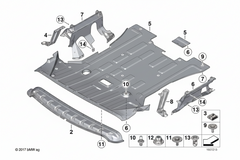 Underhood Shield Adaptor 51758059851 Compatible With BMW For X3 X4 F25 F26 (2014-18)