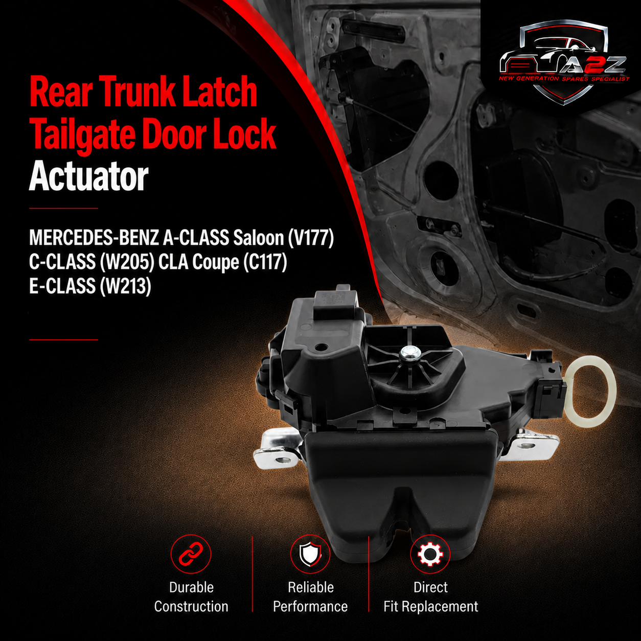 Rear Trunk Latch Tailgate Door Lock Actuator 1177500085 Compatible With MERCEDES-BENZ A-CLASS Saloon (V177) C-CLASS (W205) CLA Coupe (C117) E-CLASS (W213)