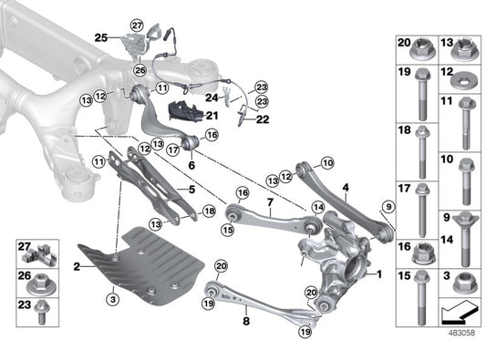 Left Lower Arm Guard 33306876963 Compatible With BMW For 5 Series G38 (2018-25)