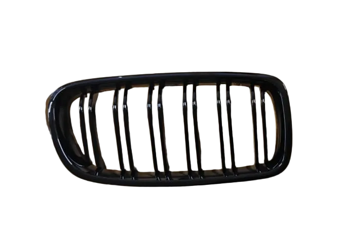 Double Line Glossy Black Kidney Grill Set Compatible With BMW 3s F30 (20012-2018) Tag No.09