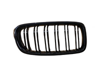 Double Line Glossy Black Kidney Grill Set Compatible With BMW 3s F30 (20012-2018) Tag No.09