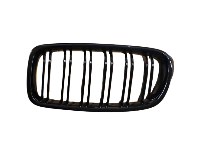 Double Line Glossy Black Kidney Grill Set Compatible With BMW 3s F30 (20012-2018) Tag No.09