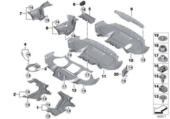 Underbody Sheild 51757241829 Compatible With BMW 1 Series F20/3 Series F30 Tag No.9