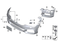 Fog Lamp Bracket Left 51118068343 & Right 51118068344 Compatible With BMW 5 Series (G30) (2017-2020) Tag No.1623