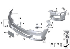 Fog Lamp Bracket Left 51118068343 & Right 51118068344 Compatible With BMW 5 Series (G30) (2017-2020) Tag No.1623