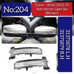 Dynamic Turn Signal LED Mirror Light Left 31371878A & Right 31371879A Compatible with VOLVO XC60 2013-2017 Tag-MLV-204