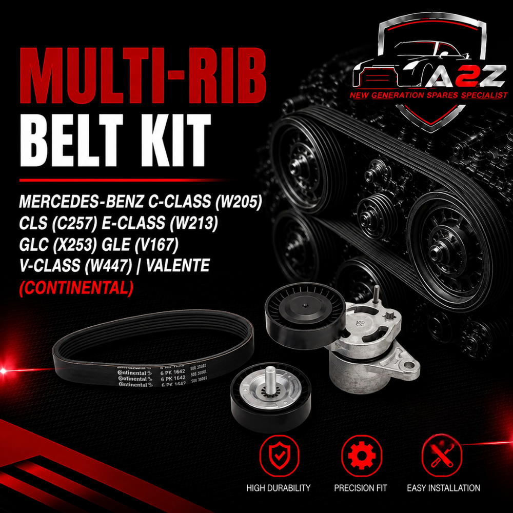 Multi Rib Belt Kit 5PK1960K1 Compatible With MERCEDES-BENZ C-CLASS (W205) CLS (C257) E-CLASS (W213) GLC (X253) GLE (V167) V-CLASS (W447) | VALENTE (CONTINENTAL)