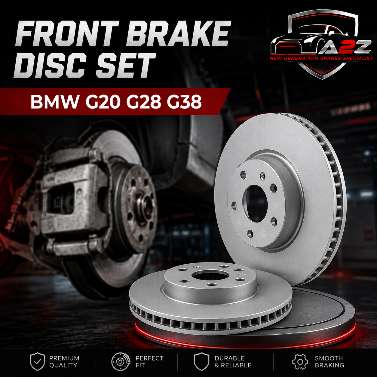 Front Brake Disc Set 34106865722 Compatible With BMW G20 G28 G38