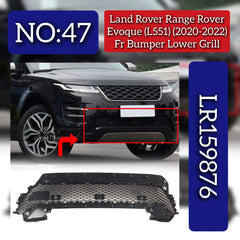 Front Bumper Lower Grill LR159876 Compatible With Land Rover Range Rover Evoque (L551) (2020-2022) Tag No.47