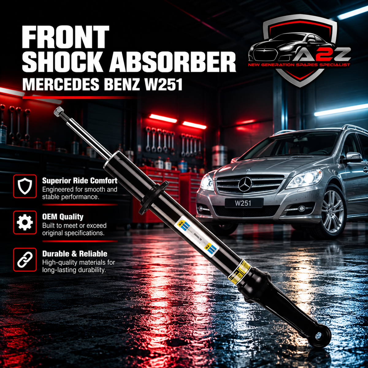 Front Shock Absorber A2513200330 Compatible With Mercedes Benz W251