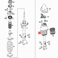 Front Left Air Suspension Shock Absorber Strut A2183206513 2183203113 Compatible With MERCEDES-BENZ CLS (C218) (2011-16)