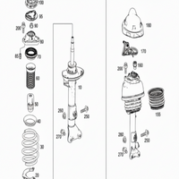 Front Right Air Suspension Shock Absorber Strut A2183206613 Compatible With MERCEDES-BENZ CLS (C218) (2015-18)