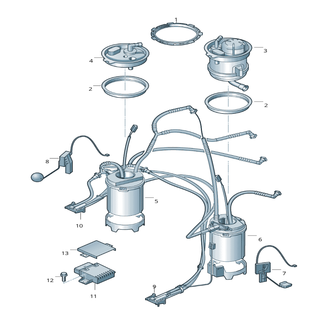 Fuel Pump 7L6919088F Compatible With AUDI Q7 (4LB) & VW TOUAREG (7LA, 7L6, 7L7) Tag No.73